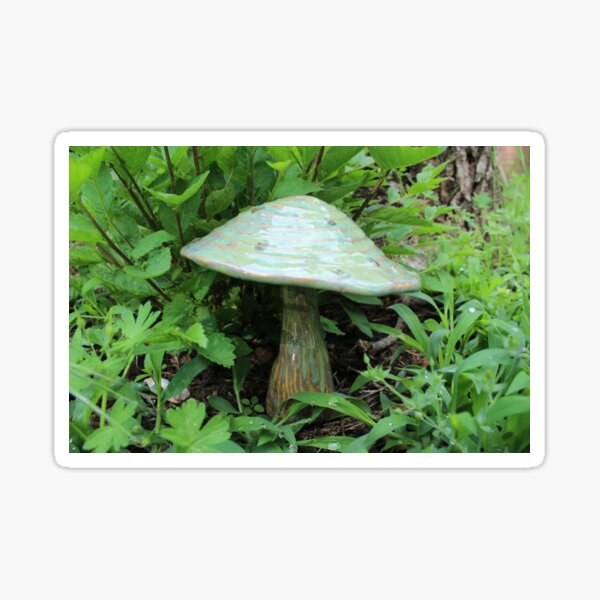 Item preview, Green Ceramic Mushroom Photograph designed and sold by Indigo Moon Ceramics.