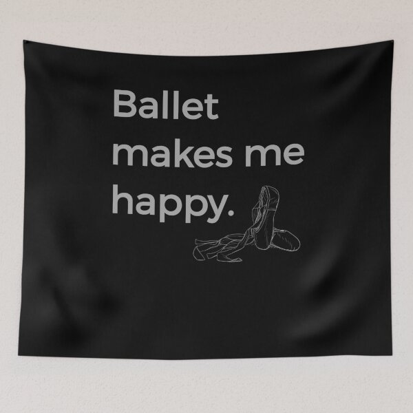 Item preview, Ballet Makes Me Happy Ballet Dance Ballerina Silver designed and sold by KNUXX Shop.
