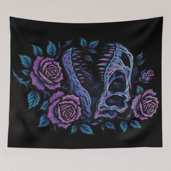Item preview, Dinosaur Skull Rose Floral Goth designed and sold by TomFrontierArt.