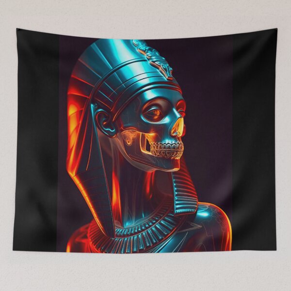Item preview, Metal Skull Egyptian Statue designed and sold by MatrixTattoo.