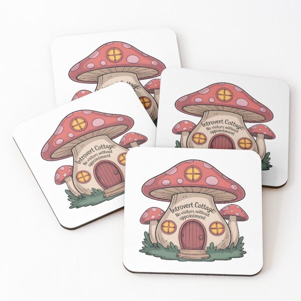 Item preview, Introvert Cottage – No Visitors Without Appointment Mushroom House Digital Art designed and sold by AnnDesignStudio.