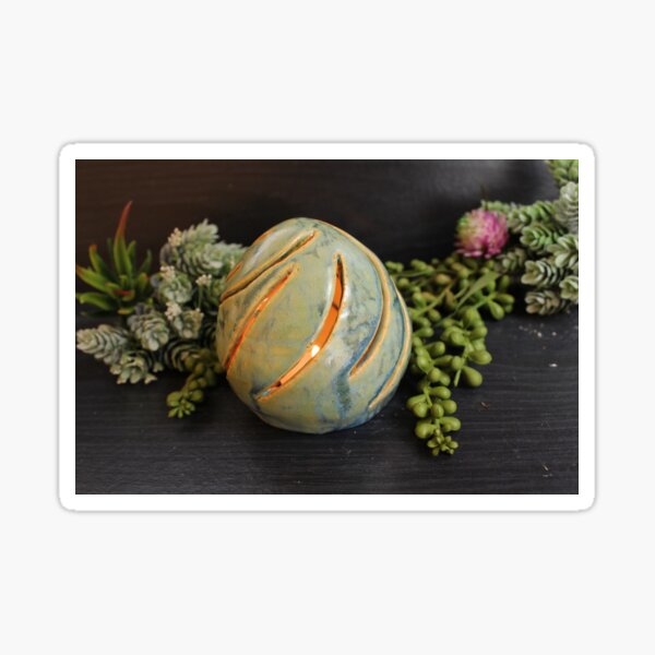Item preview, Green Ceramic Dragon Egg Photograph designed and sold by Indigo Moon Ceramics.