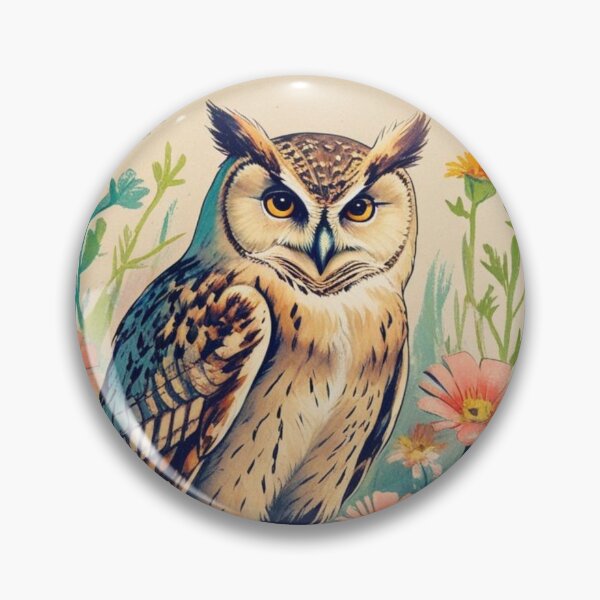 Item preview, Flowery Owl designed and sold by CraftyWords.