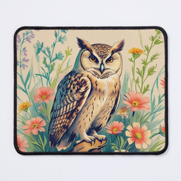 Item preview, Flowery Owl designed and sold by CraftyWords.