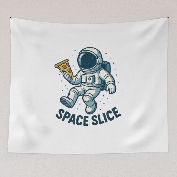 Item preview, Astronaut Holding Pizza – Space Slice Pizza Lover  designed and sold by stylishdzign.
