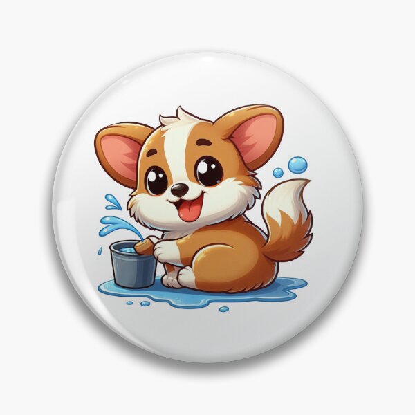 Artikelvorschau, Süße Corgi-Badezeit – Lustige Hundeillustration entworfen und verkauft von Pasja W Każdym Szkicu!.