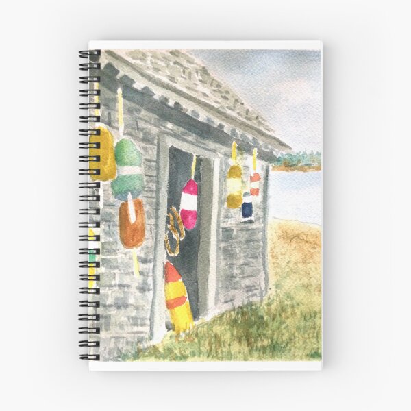 Item preview, Old Nova Scotia fishing shack with buoys.old shack. designed and sold by John MacEachern.