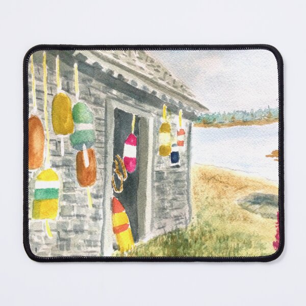 Item preview, Old Nova Scotia fishing shack with buoys.old shack. designed and sold by John MacEachern.