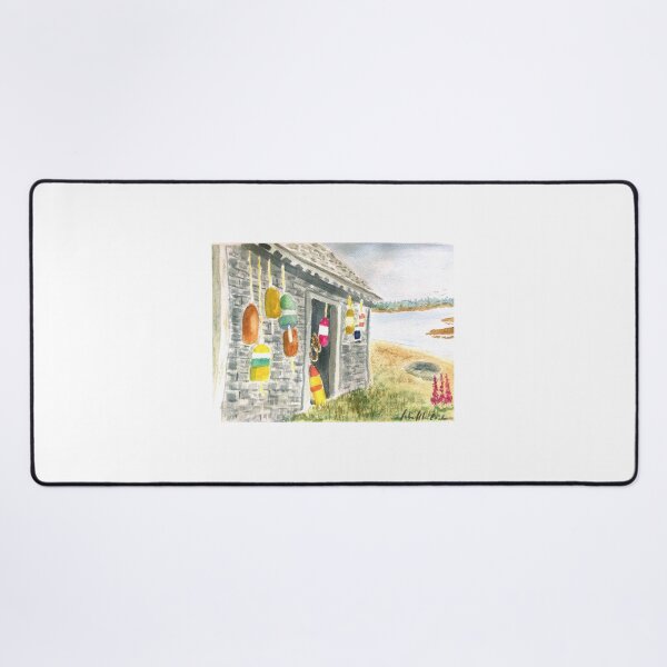 Item preview, Old Nova Scotia fishing shack with buoys.old shack. designed and sold by John MacEachern.