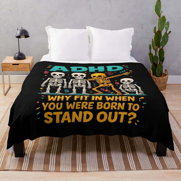 Item preview, ADHD Dabbing Skeleton Born to Stand Out designed and sold by JesterKrewArt.