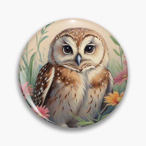 Item preview, Owl and Flowers designed and sold by CraftyWords.