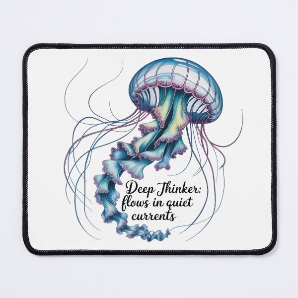 Item preview, Deep Thinker Jelly – Flows in Quiet Currents Watercolor Digital Art designed and sold by AnnDesignStudio.