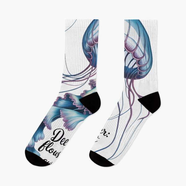Item preview, Deep Thinker Jelly – Flows in Quiet Currents Watercolor Digital Art designed and sold by AnnDesignStudio.