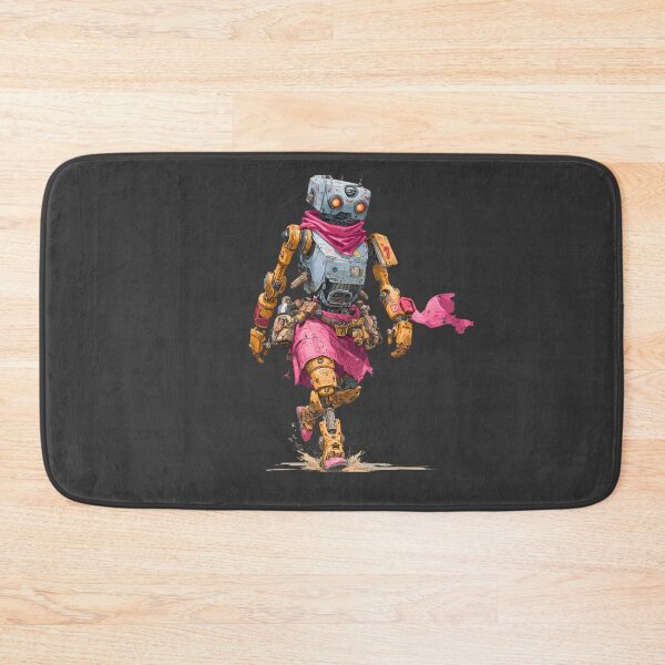 Item preview, Title: Neon Nomad: Pink Circuit Strider designed and sold by MYTHIC PEEL STICKERS.