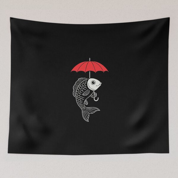 Item preview, umbrella and fish designed and sold by artchic4you.