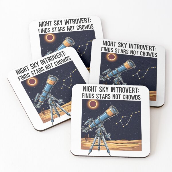 Item preview, Night Sky Introvert Aesthetic – Stargazing Telescope & Constellation Digital Art designed and sold by AnnDesignStudio.
