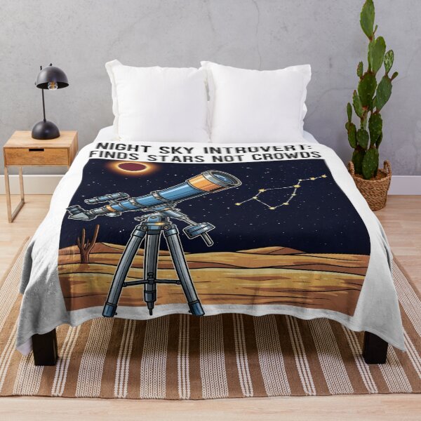 Item preview, Night Sky Introvert Aesthetic – Stargazing Telescope & Constellation Digital Art designed and sold by AnnDesignStudio.