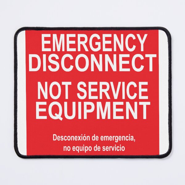 Item preview, Emergency Disconnect Not Service Equipment Label designed and sold by Mr. Electrician.