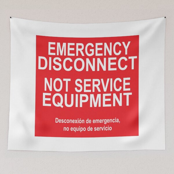 Item preview, Emergency Disconnect Not Service Equipment Label designed and sold by Mr. Electrician.