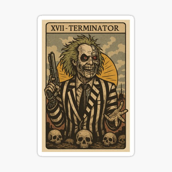 Item preview, Tarot Card - Terminator / Beetlejuice designed and sold by Partnerporium.