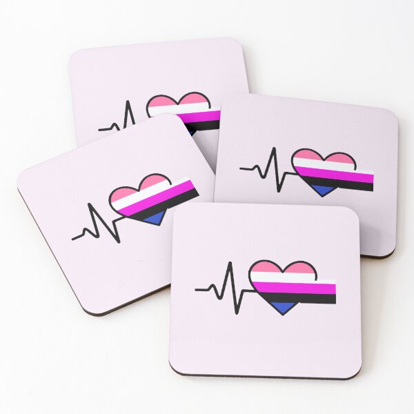 Item preview, Genderfluid: LGBTQ+ Heartbeat Collection designed and sold by DesgnsxGifts.