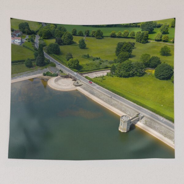 Item preview, The Spillway and Outlet Tower at Chew Valley Lake. designed and sold by DroneUk.