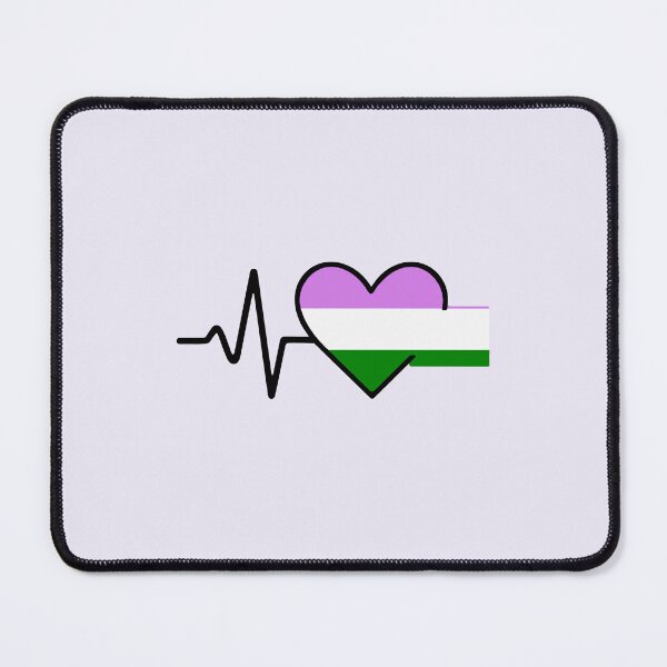 Item preview, Genderqueer: LGBTQ+ Heartbeat Collection designed and sold by DesgnsxGifts.