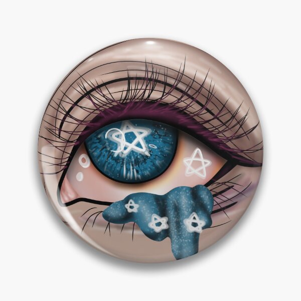 Item preview, A beautiful Halloween eye in blue tint, with stars, a strange blue liquid comes out designed and sold by katecheerycake.