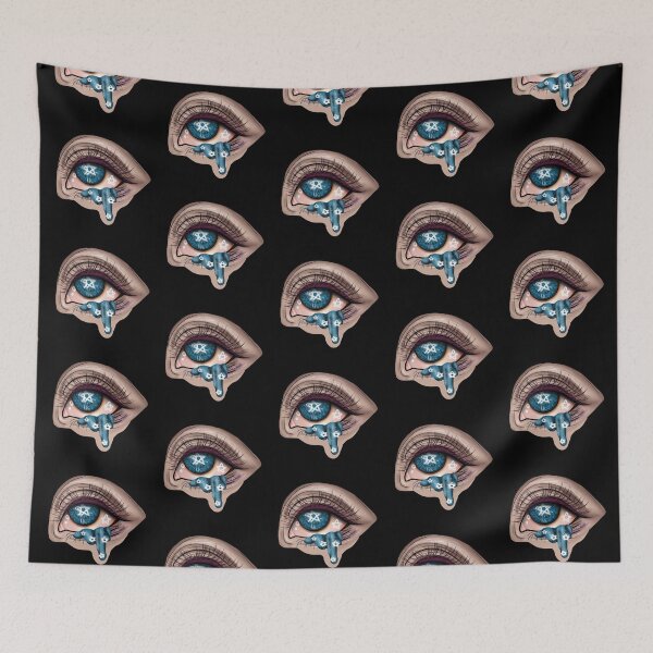 Item preview, A beautiful Halloween eye in blue tint, with stars, a strange blue liquid comes out designed and sold by katecheerycake.