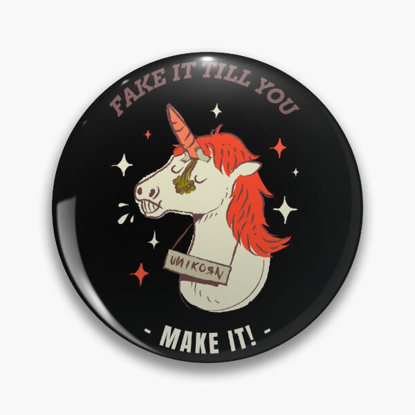 Item preview, Fake It Till You Make It – Unicorn Impostor Humor designed and sold by KissellArt.