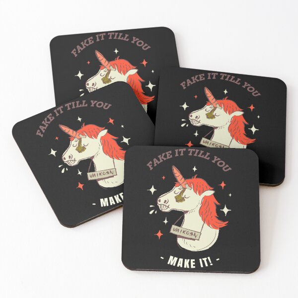 Item preview, Fake It Till You Make It – Unicorn Impostor Humor designed and sold by KissellArt.
