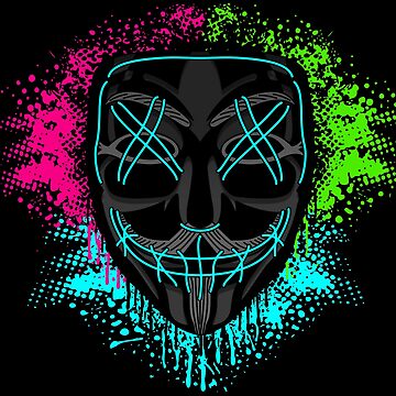 Artwork thumbnail, Party Mask - Turquoise by DESTRATOR_DE
