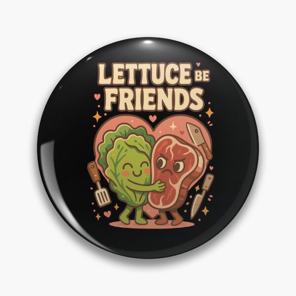 Item preview, Lettuce Be Friends – Lechuga abraza al filete designed and sold by BeetleDots.