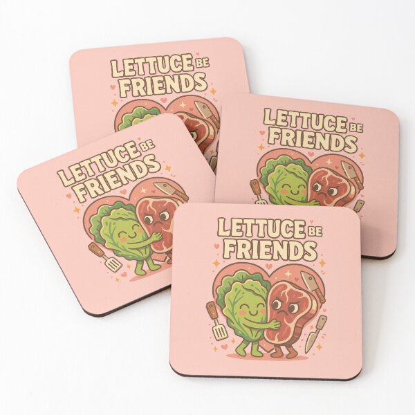 Item preview, Lettuce Be Friends – Salad Meets Steak designed and sold by BeetleDots.