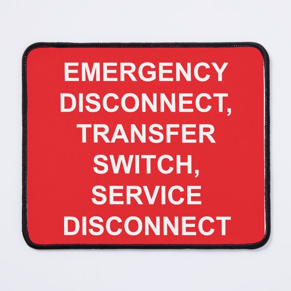 Item preview, Emergency Disconnect Transfer Switch Service Disconnect Label designed and sold by Mr. Electrician.