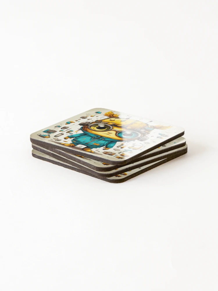 Thumbnail 4 of 5, Coasters (Set of 4), Copilot - Raloel designed and sold by Raloel Art.