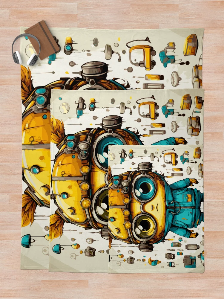 Thumbnail 5 of 6, Throw Blanket, Copilot - Raloel designed and sold by Raloel Art.