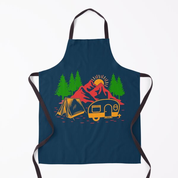 Item preview, Colourful Camping Graphic. Mountain, Pine Tree, Tent and Caravan Illustrations. designed and sold by DesignHouse07.