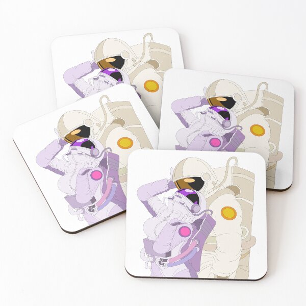 Item preview, Astronaut Couple Purple & Orange designed and sold by DesgnsxGifts.