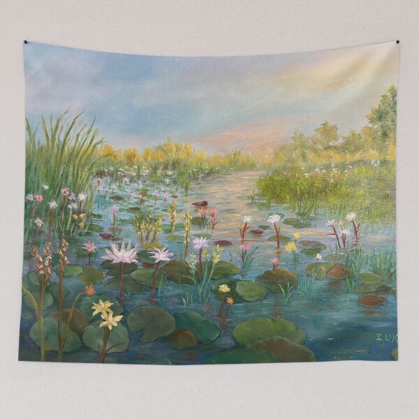 Item preview, Waterlilies at Sundown designed and sold by KarenZuk.