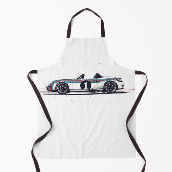 Item preview, Porsche Boxster 987 race car retro Martini Racing grunge Illustration designed and sold by blackdogshop.