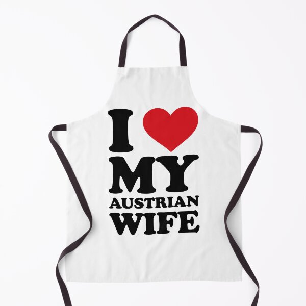 Item preview, I ❤️ My Austrian Wife – Cute Love Text Design designed and sold by EmeraldeaArt.