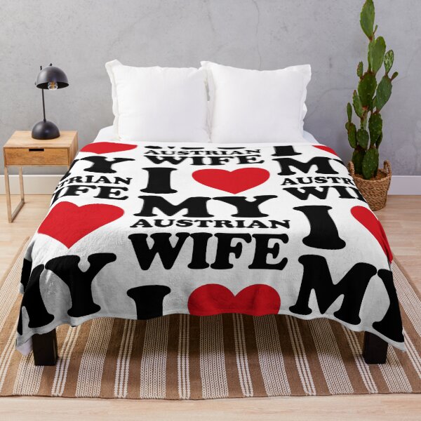 Item preview, I ❤️ My Austrian Wife – Cute Love Text Design designed and sold by EmeraldeaArt.
