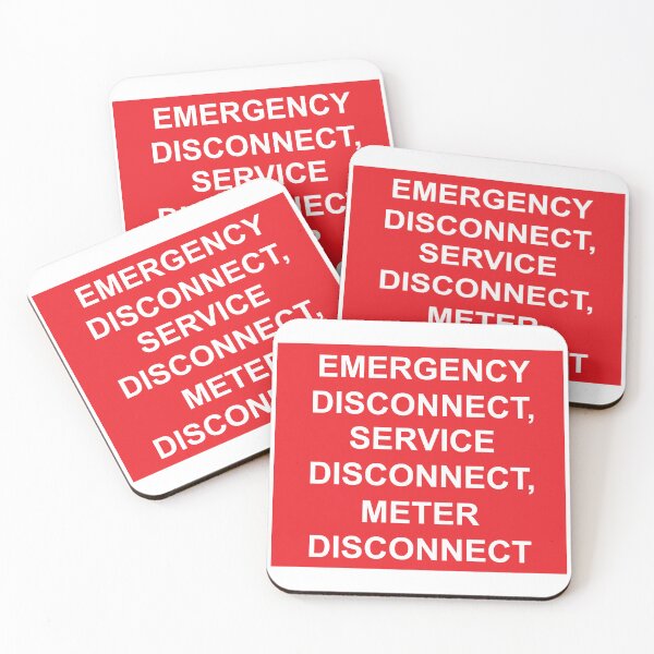 Item preview, Emergency Disconnect Service Disconnect Meter Disconnect Label designed and sold by Mr. Electrician.