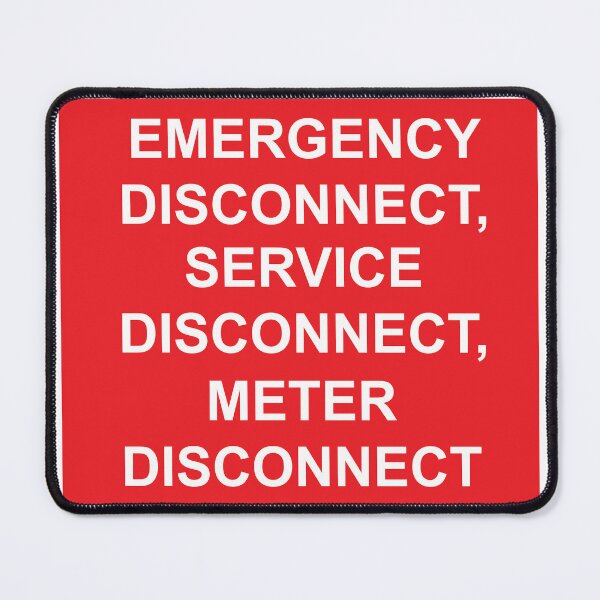Item preview, Emergency Disconnect Service Disconnect Meter Disconnect Label designed and sold by Mr. Electrician.