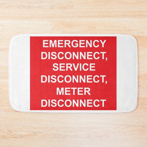 Item preview, Emergency Disconnect Service Disconnect Meter Disconnect Label designed and sold by Mr. Electrician.