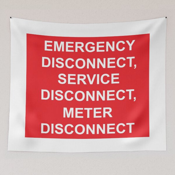 Item preview, Emergency Disconnect Service Disconnect Meter Disconnect Label designed and sold by Mr. Electrician.