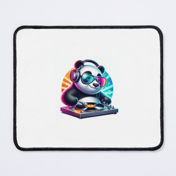 Item preview, DJ Panda Grooves – Neon Party Vibes Tee designed and sold by Confuzz1ed.