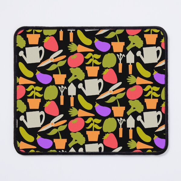 Item preview, Fun Gardening Tools And Plants With Black Background designed and sold by missmann.