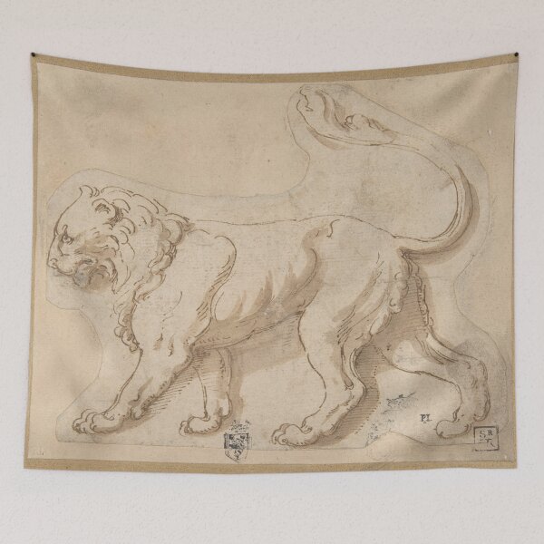 Item preview, A Lion in Profile Facing to the Left vintage artwork designed and sold by Vintage Designs +.